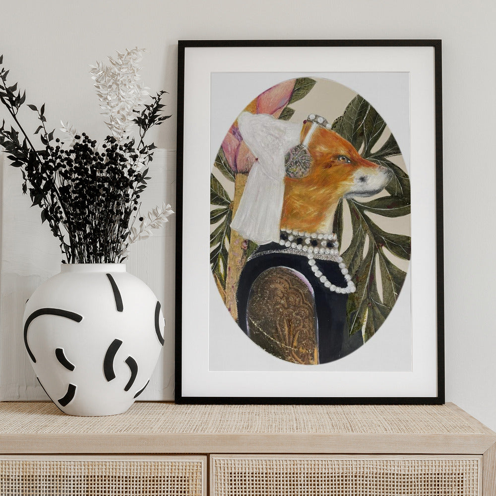 Fox Dressed In Renaissance Attire - Art Print by Karenina Fabrizzi