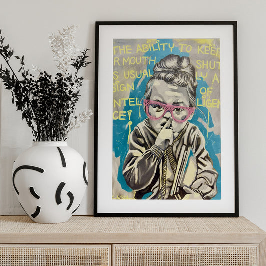 Silent Wisdom Kid - Art Print by Suzan Habib
