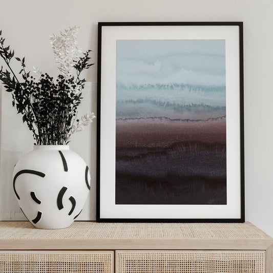 WITHIN THE TIDES Misty Horizon Layers - Art Print by Monika Strigel