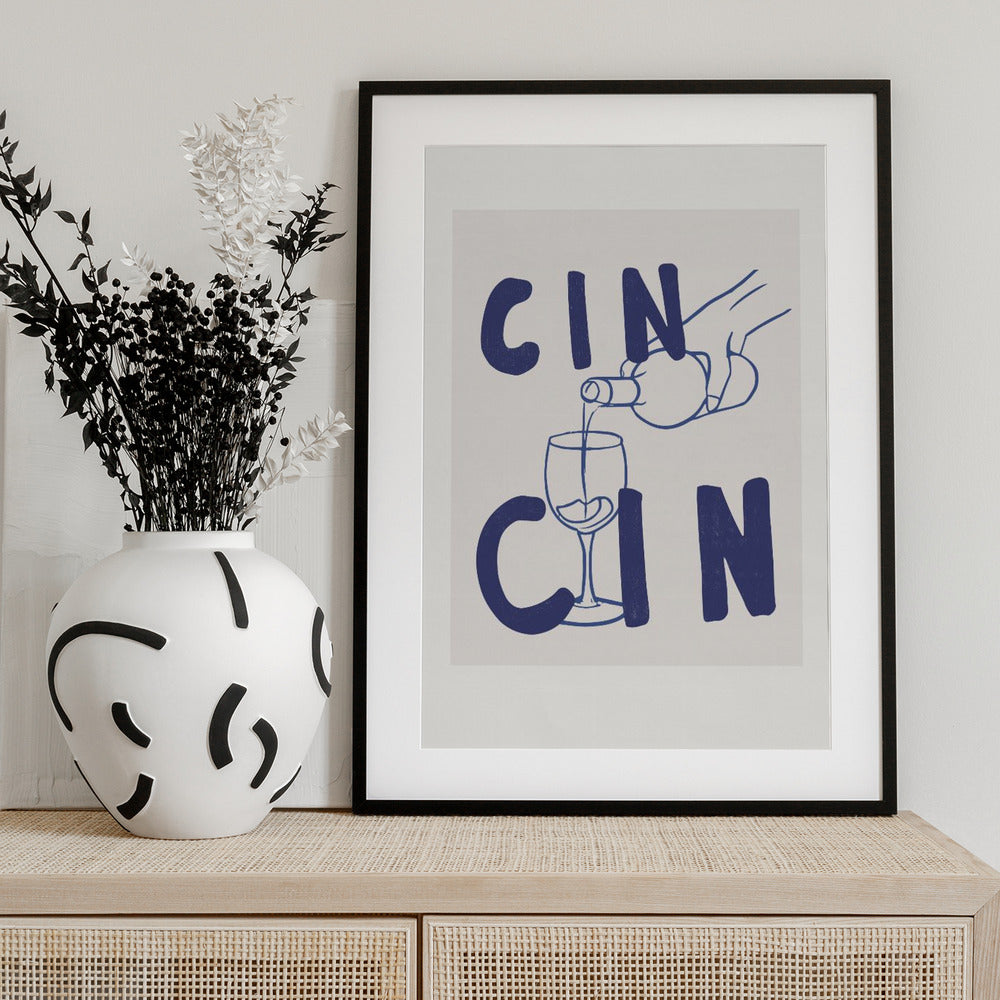 Cheers in Blue - Art Print by Treechild