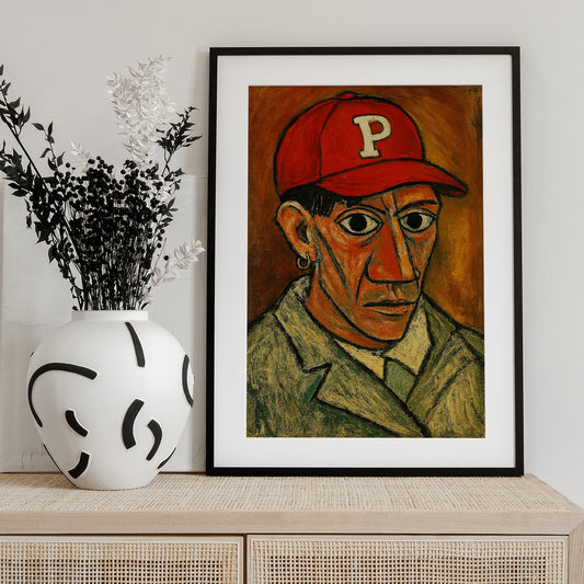 Red Cap Gaze - Art Print by Dikhotomy
