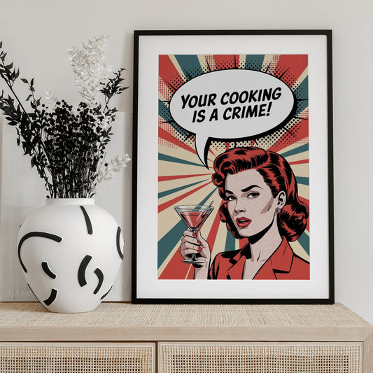 Retro Culinary Roast - Art Print by Andreas Magnusson