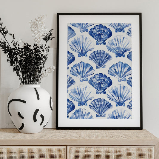 Blue Shell Harmony - Art Print by Treechild