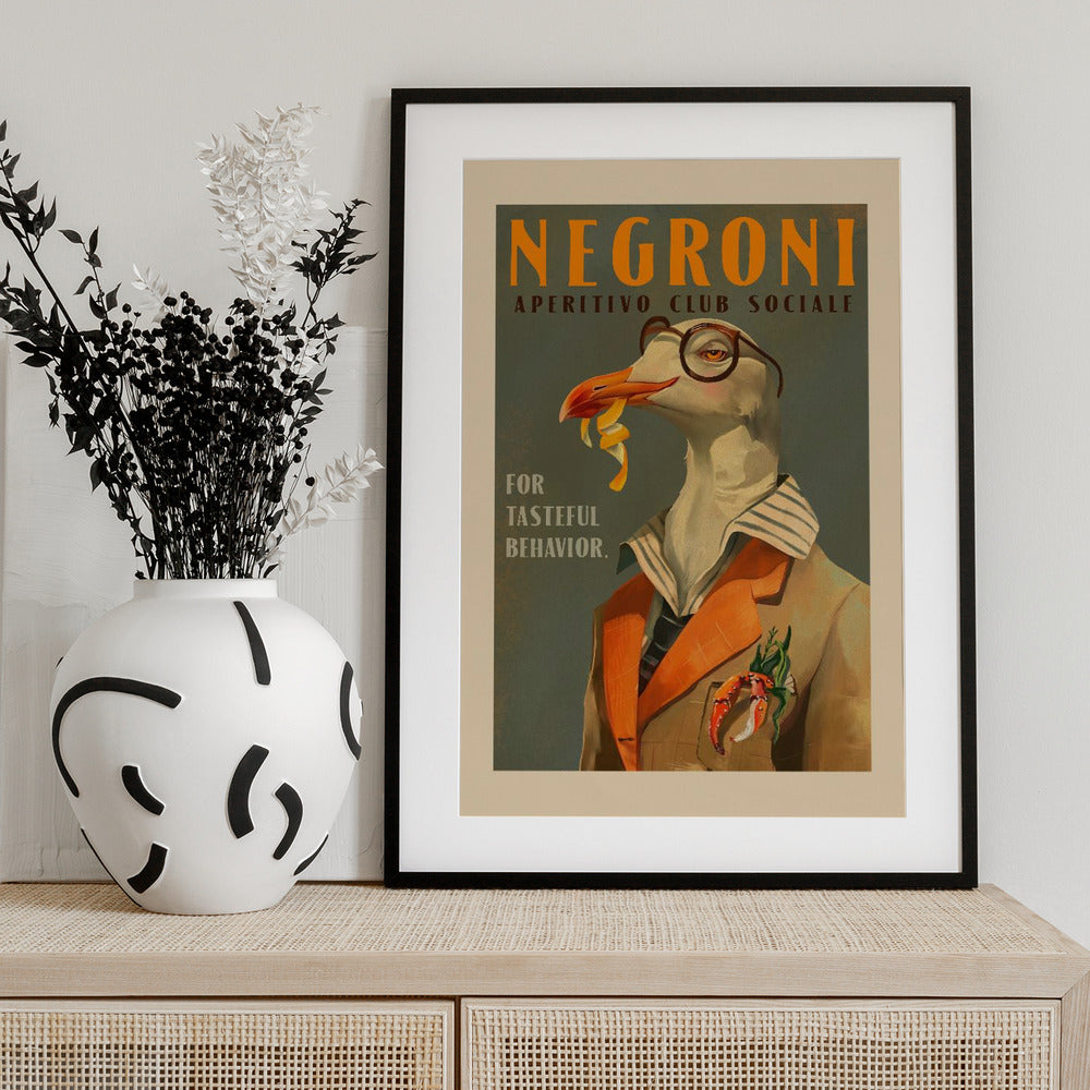 Gentleman Seagull - Art Print by The Whiskey Ginger