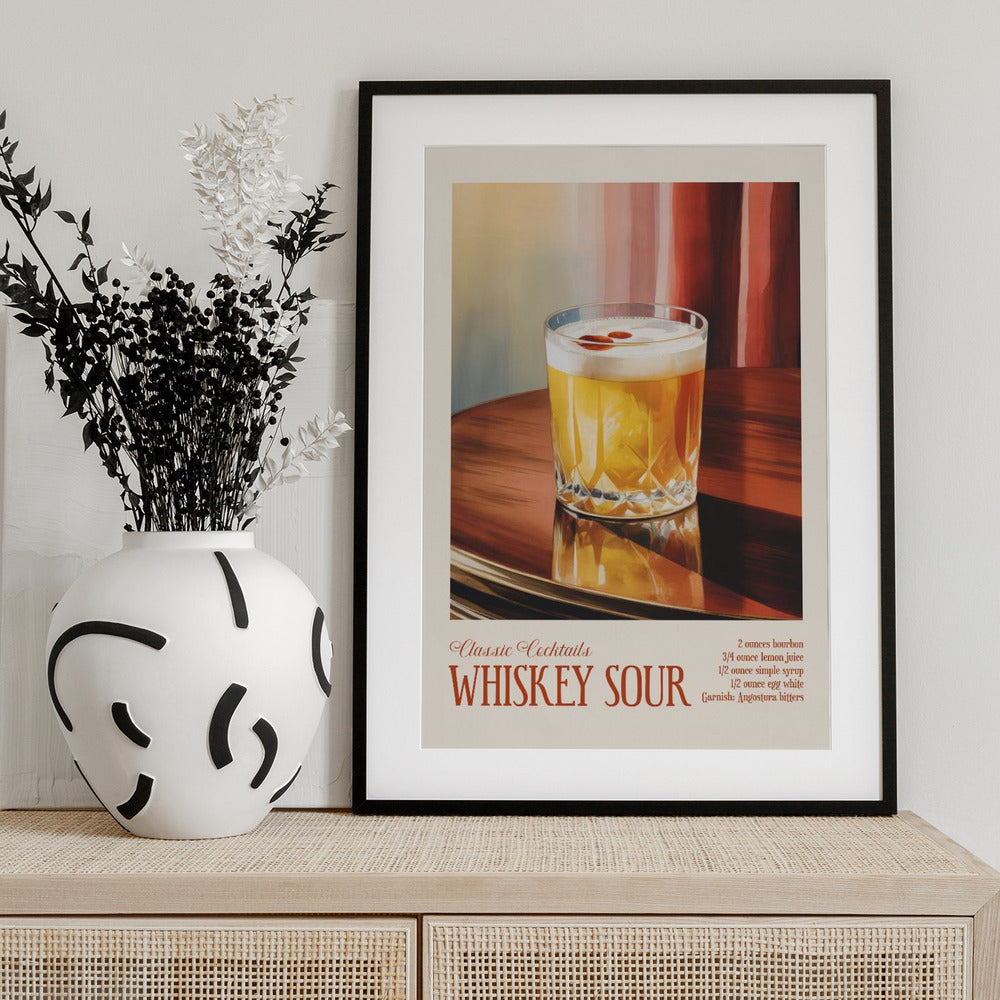Classic Cocktails - Whiskey Sour - Art Print by Andreas Magnusson