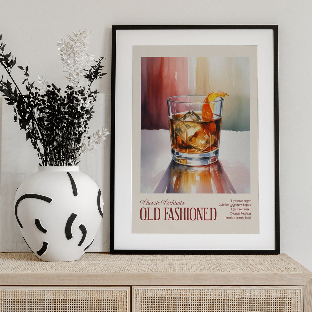 Classic Cocktails - Old Fashioned - Art Print by Andreas Magnusson