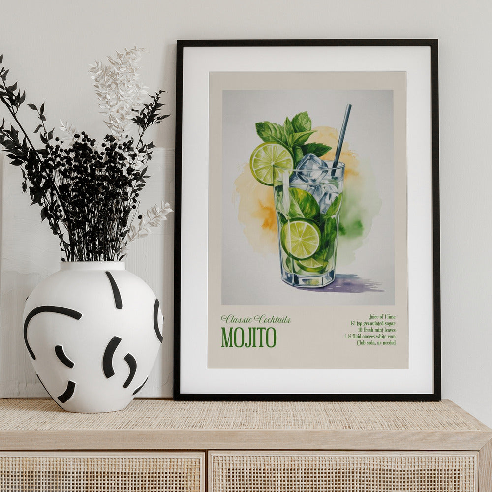 Classic Cocktails - Mojito - Art Print by Andreas Magnusson