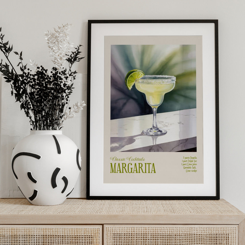 Classic Cocktails - Margarita - Art Print by Andreas Magnusson