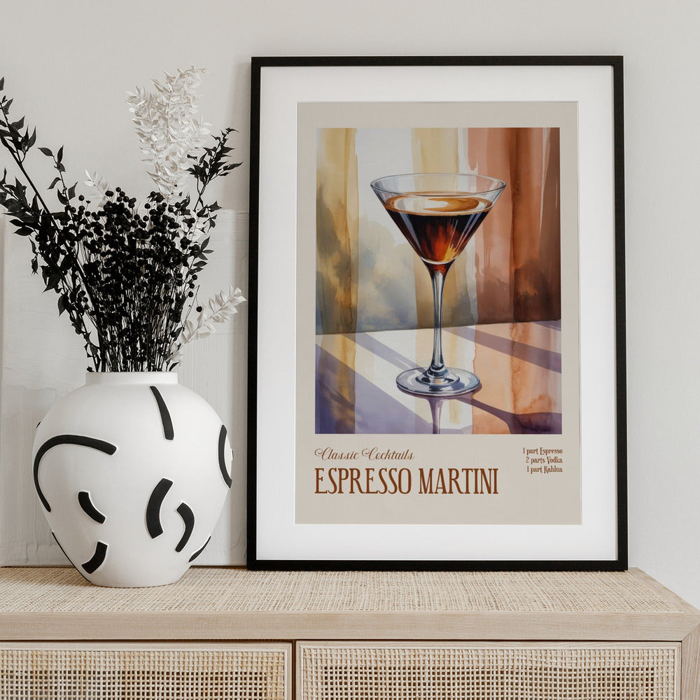 Classic Cocktails - Espresso Martini - Art Print by Andreas Magnusson