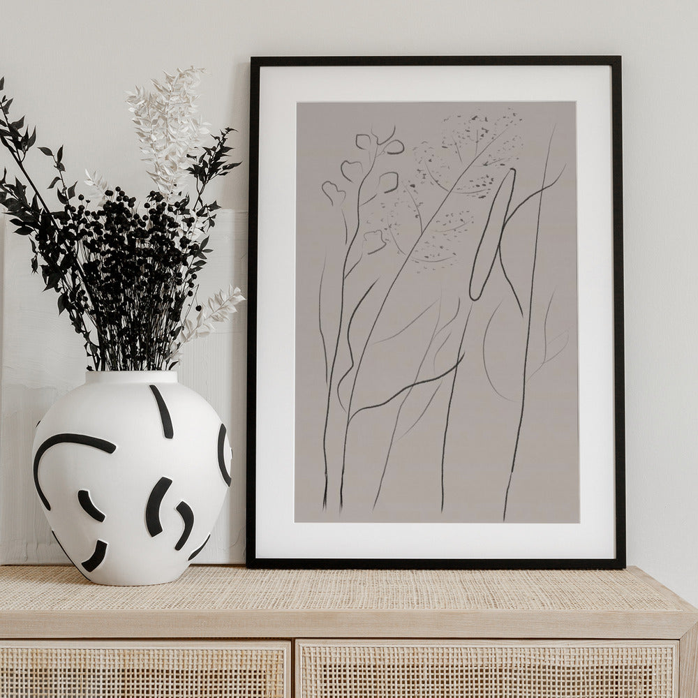 Modern Line art plant - Art Print by THE MIUUS STUDIO