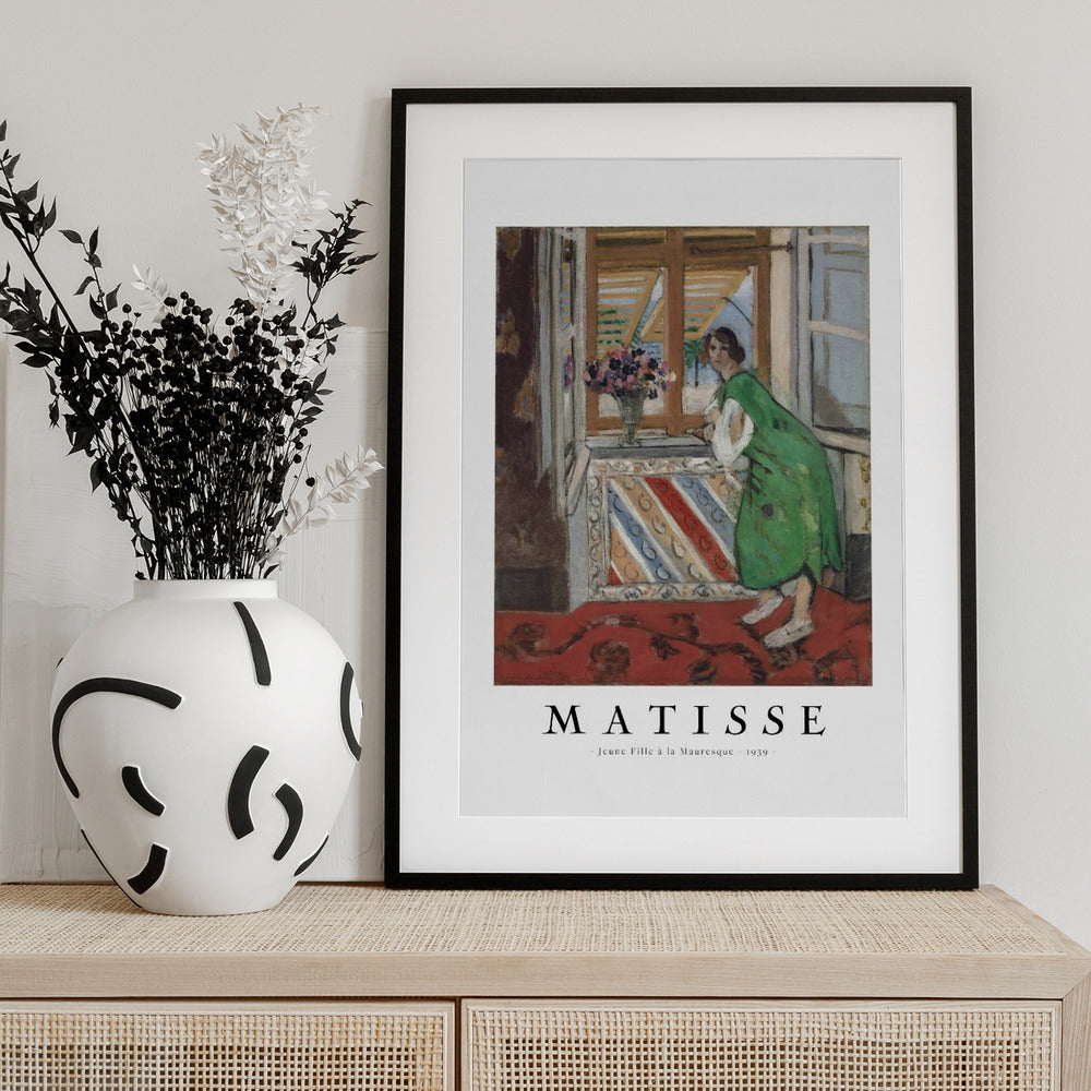 Jeune Fille a La Mauresque 1939 - Art Print by Henri Matisse