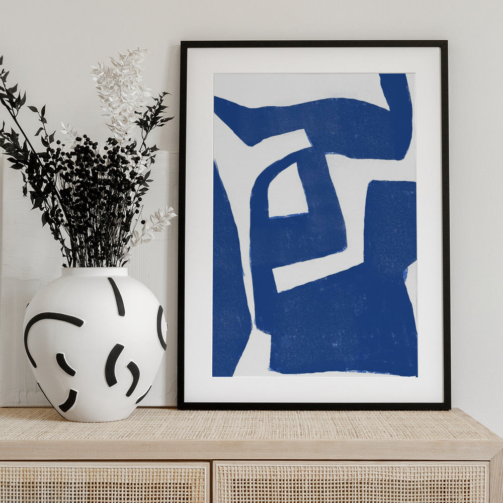 Blue Shapes - Art Print by THE MIUUS STUDIO