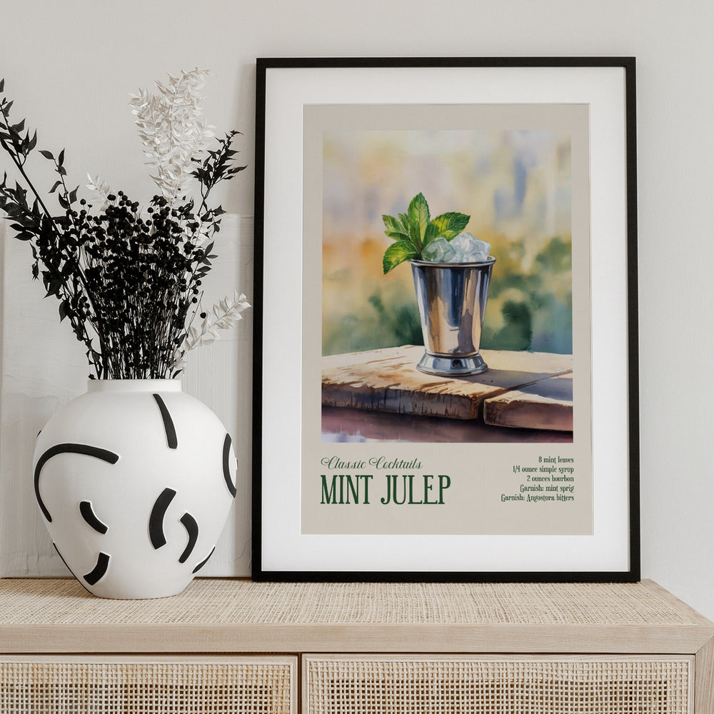 Classic Cocktails - Mint Julep - Art Print by Andreas Magnusson