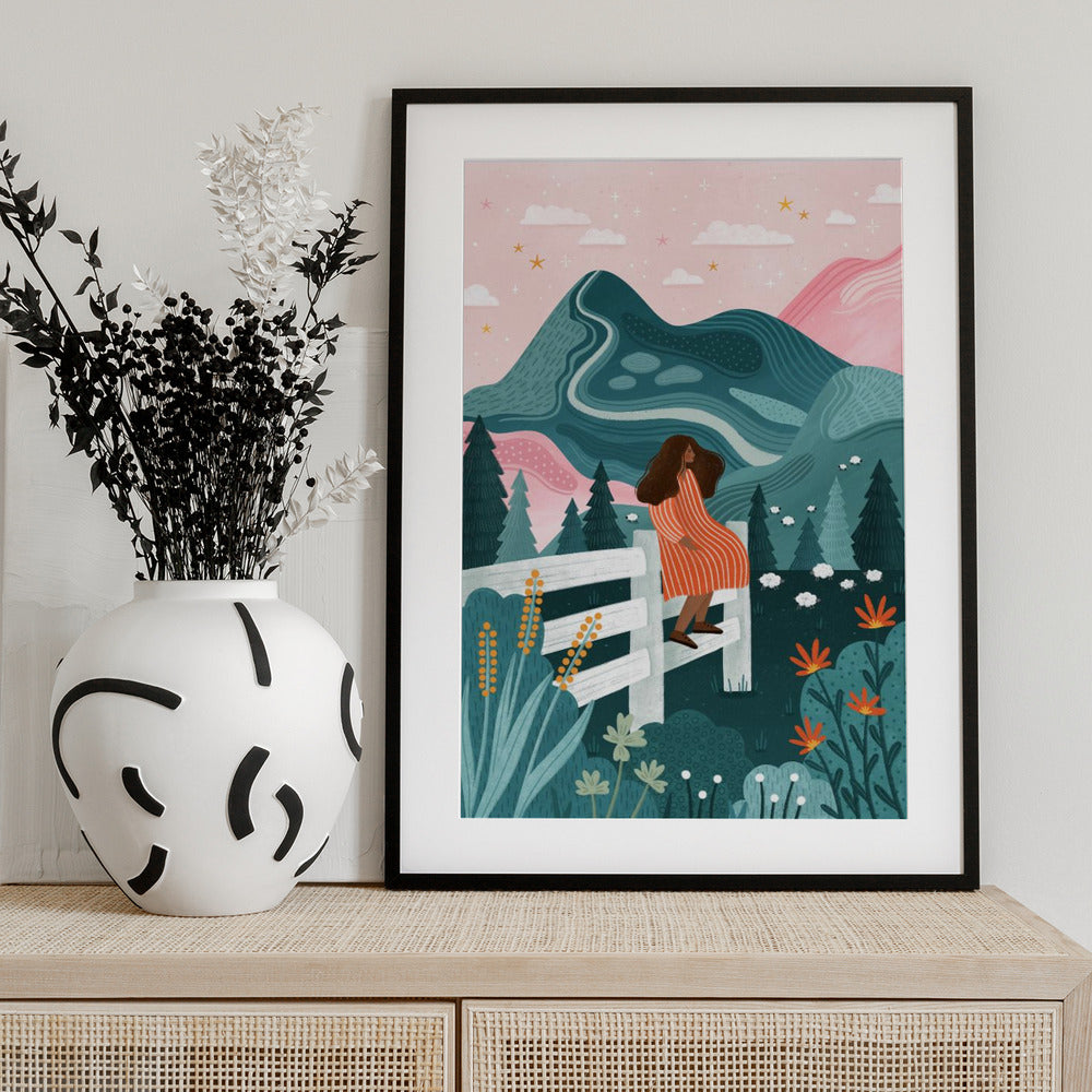 On the Fence - Art Print by Bea Müller