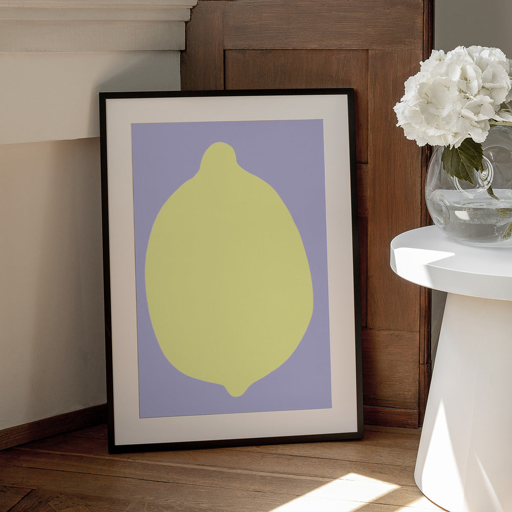 Lemon on Lavender - Art Print by Athene Fritsch