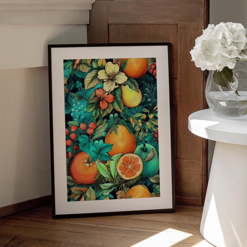 Flowers and fruits 5 - Art Print by Justyna Jaszke