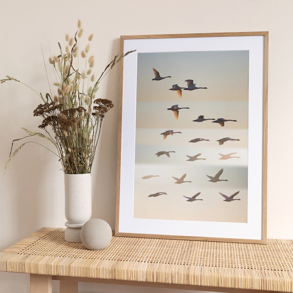 Past the sun. - Art Print by Leif Løndal