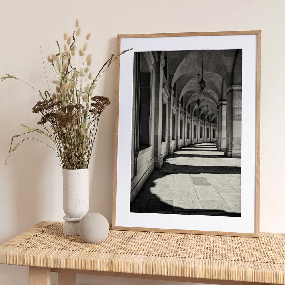 Curved Corridor - Art Print by Louise Wolbers