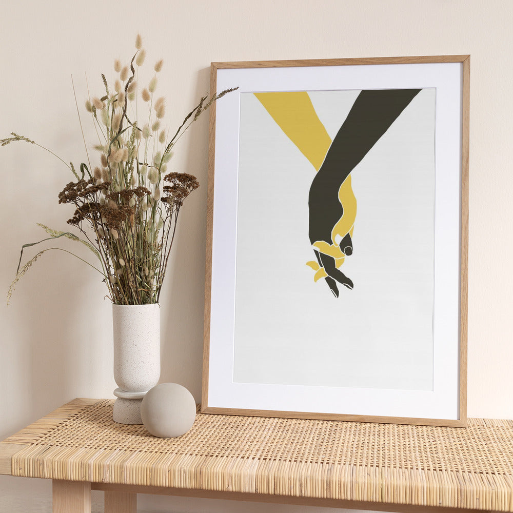 Holding Hands - Art Print by Pictufy Studio II
