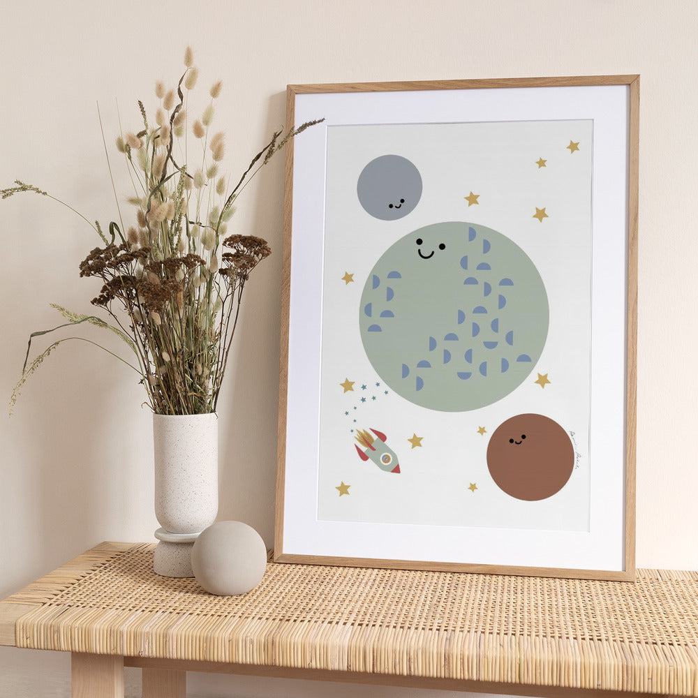 Solar Earth Moon - Art Print by Pictufy Studio II