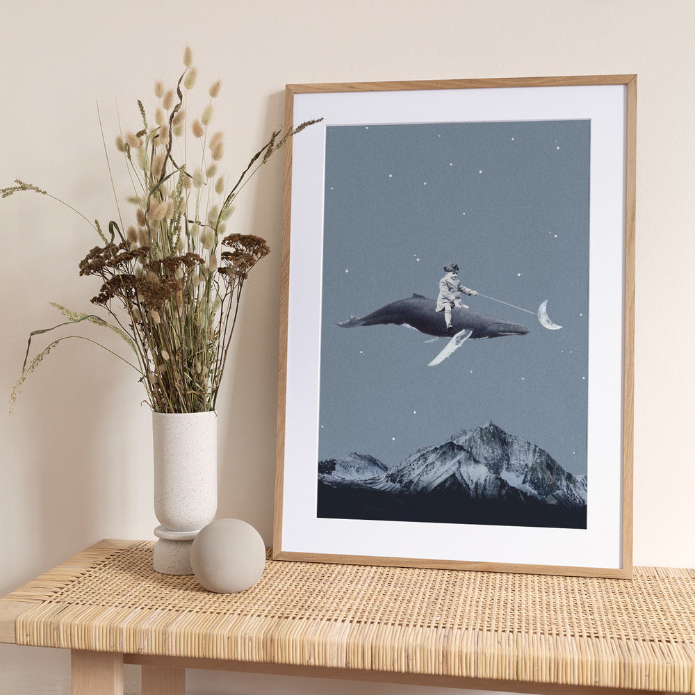 Aim for the moon - Art Print by Maarten Léon