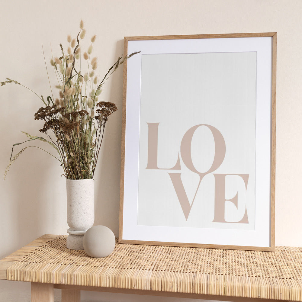 Minimalist Love Typography - Art Print by uplusmestudio