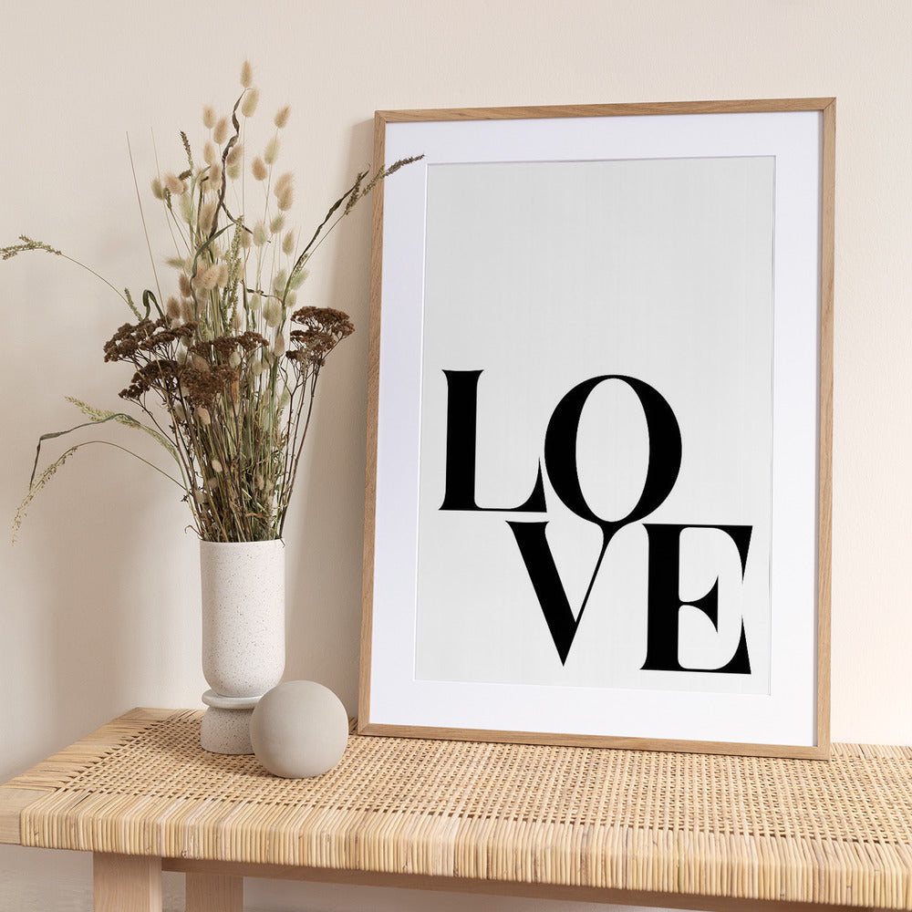 Bold Love Typography - Art Print by uplusmestudio