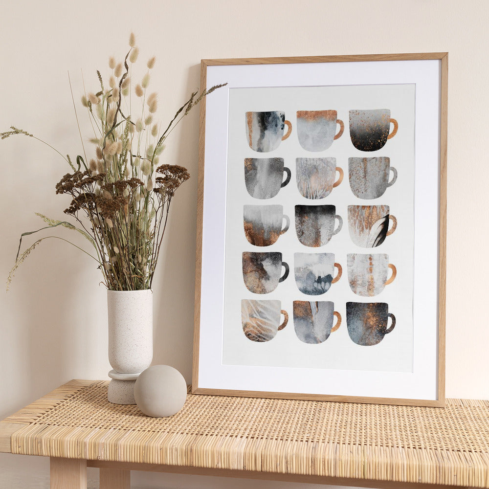 Dreamy Coffee Cups - Art Print by Elisabeth Fredriksson