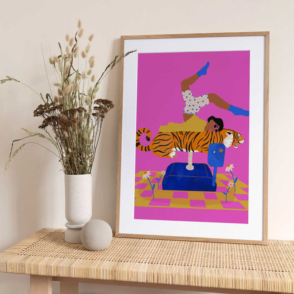 Put a tiger in your heart - Art Print by Jota de jai