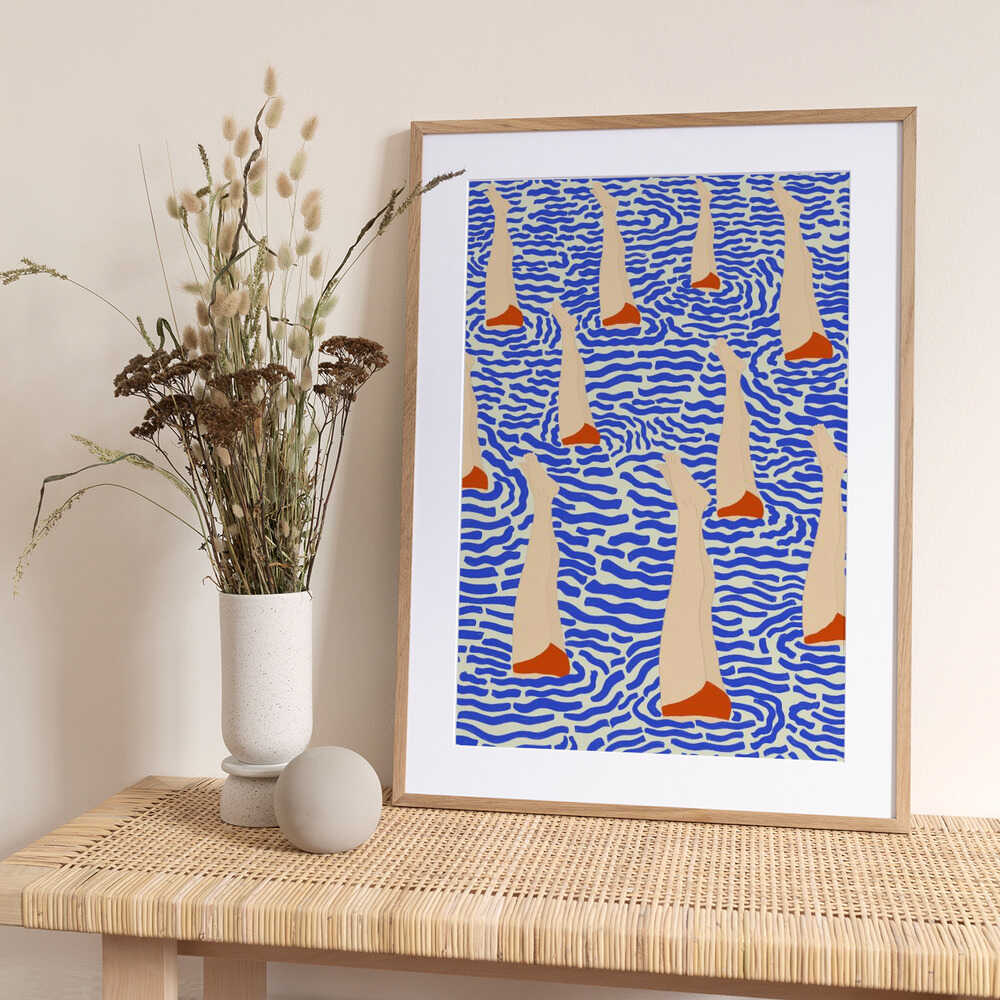 Bañistas - Art Print by Jota de jai