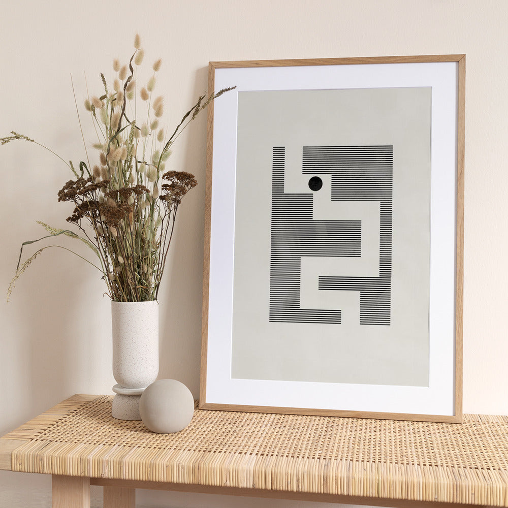 Minimalist maze - Art Print by Pictufy Studio II