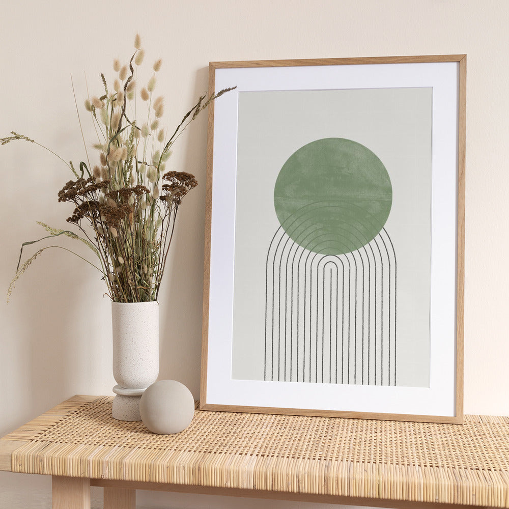 Green Orbit Echoes - Art Print by THE MIUUS STUDIO