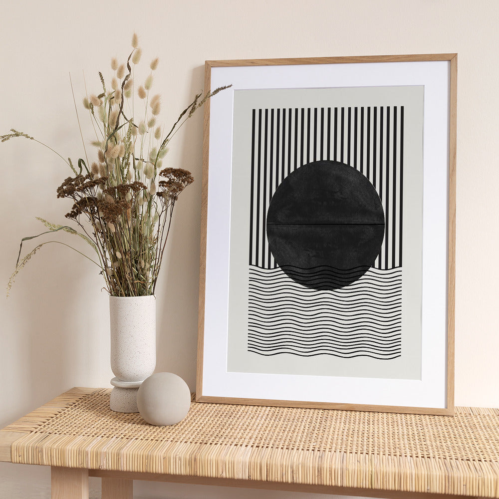 Monochrome Eclipse - Art Print by THE MIUUS STUDIO