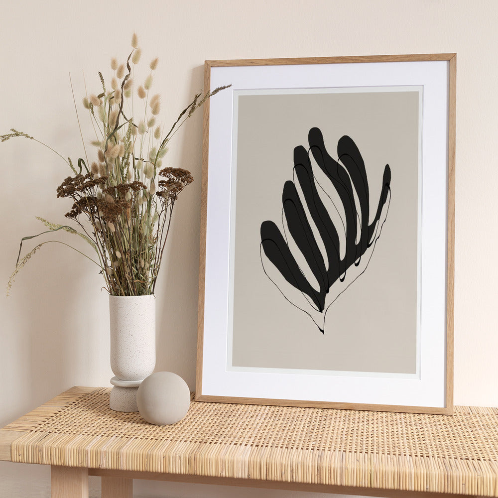 Abstract Leaf Lines - Art Print by THE MIUUS STUDIO