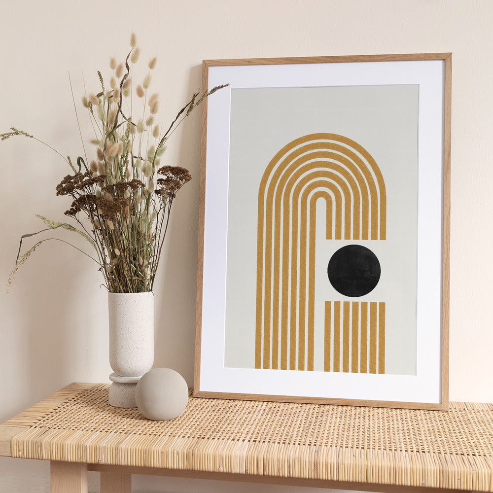 Golden Echo Paths - Art Print by THE MIUUS STUDIO