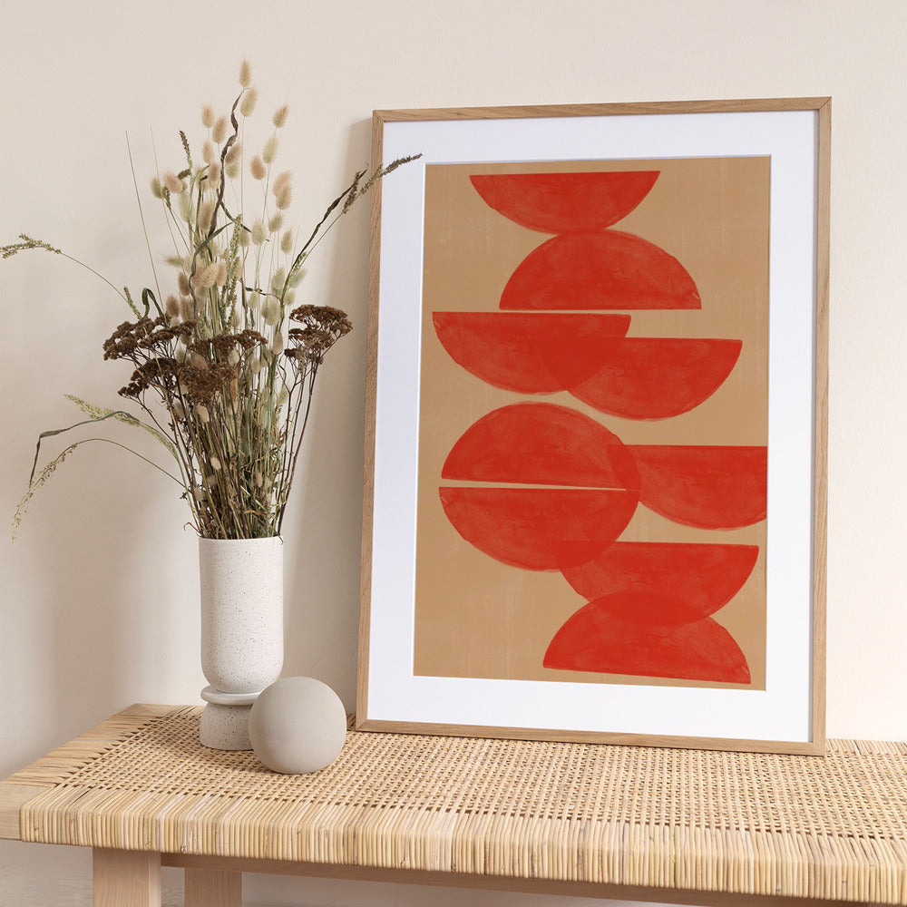 Crimson Symmetry - Art Print by THE MIUUS STUDIO