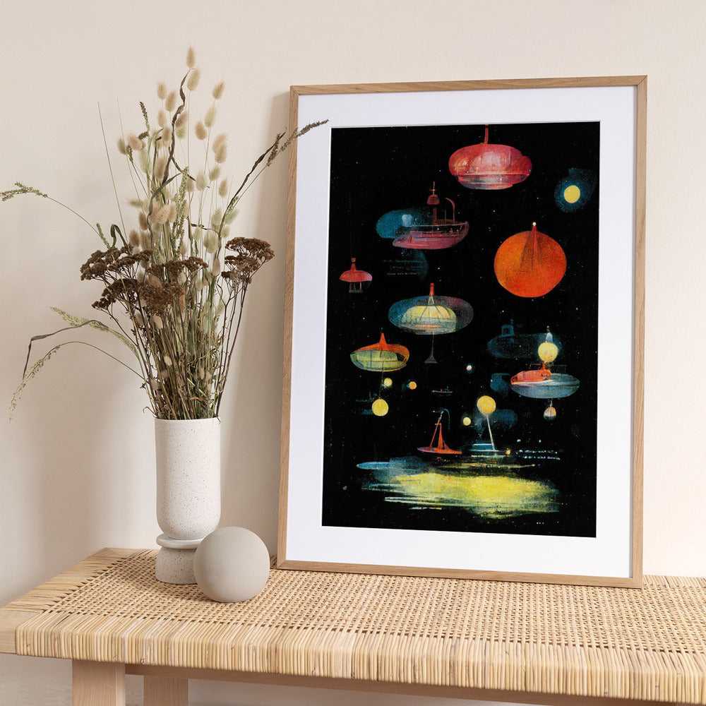 Lanterns - Art Print by Treechild