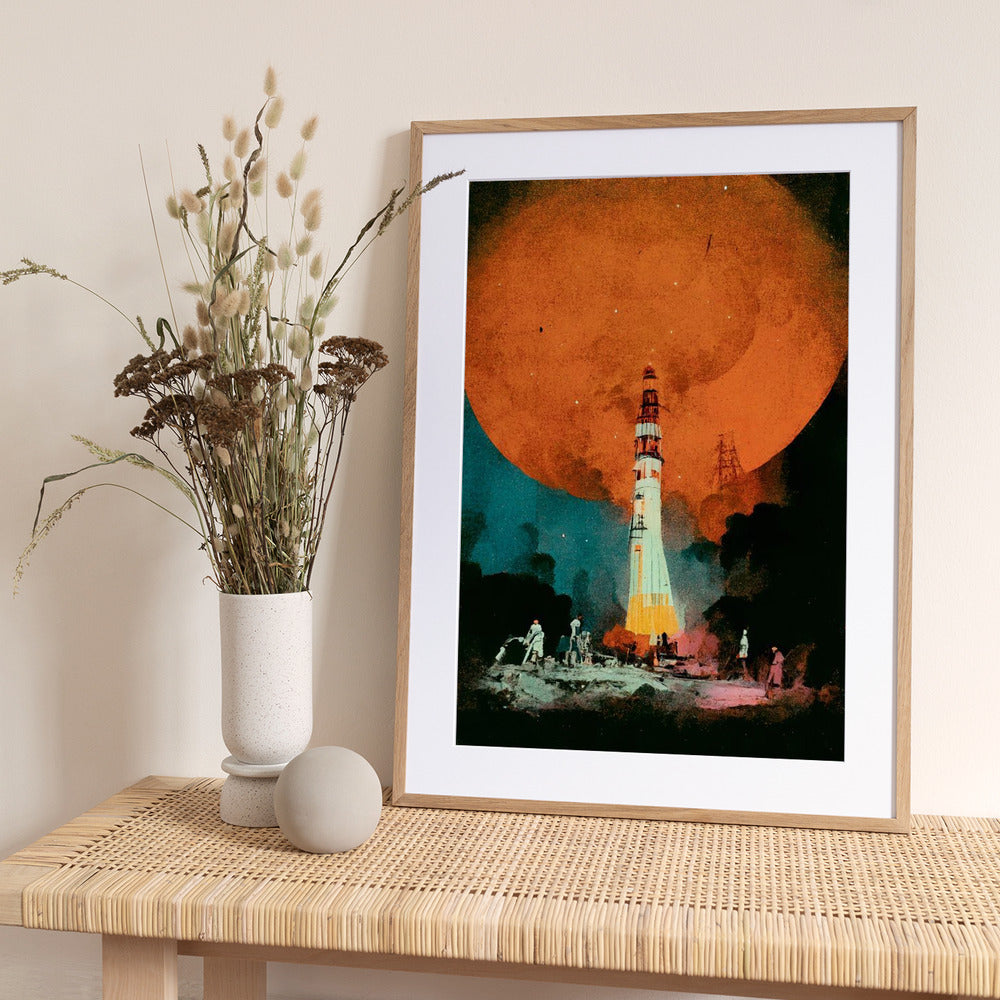Lunar Launch - Art Print by Treechild