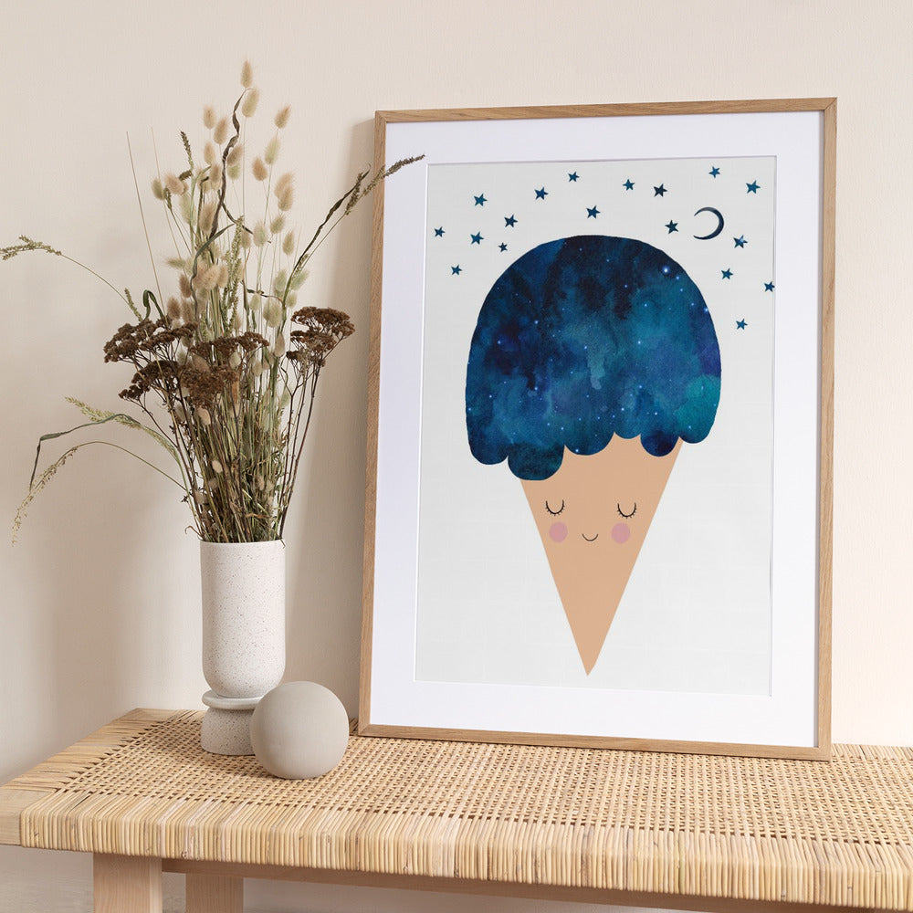 Starry Dream Cone - Art Print by Treechild
