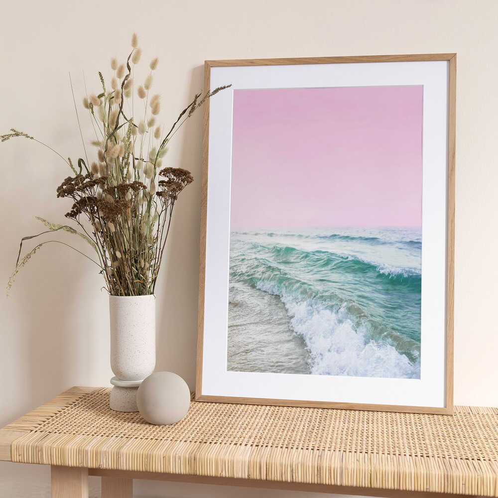 Pink Sky Beach - Art Print by Kathrin Pienaar