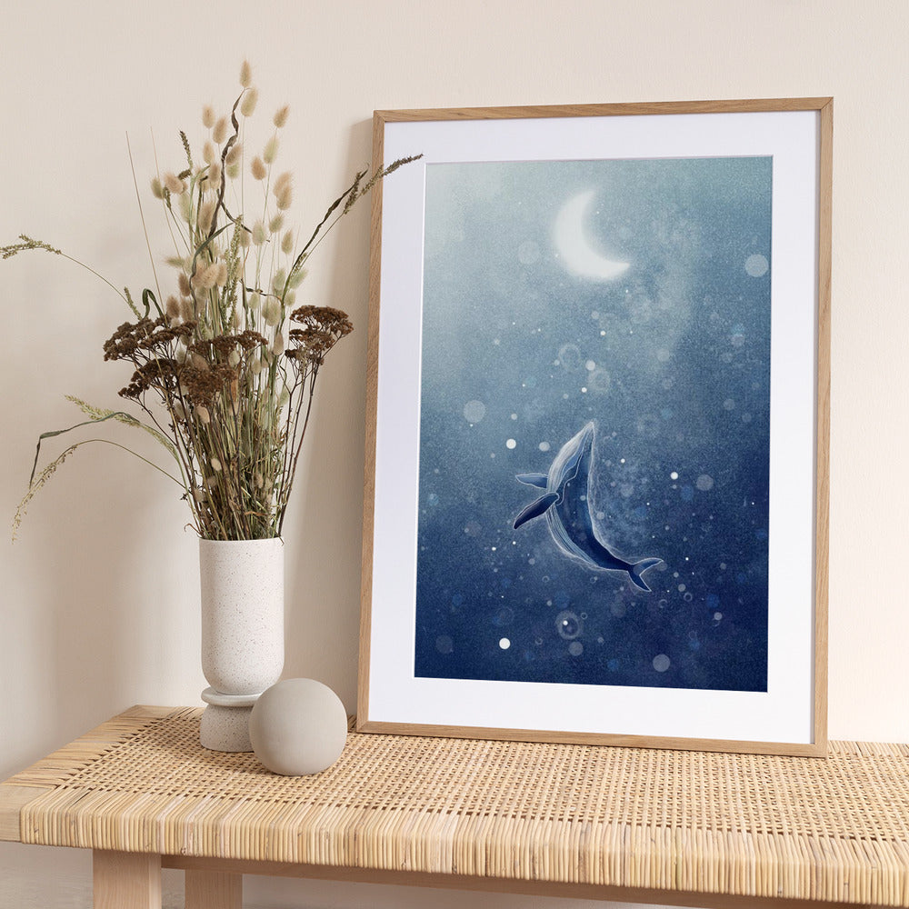 Galaxy Whale - Art Print by Xuan Thai