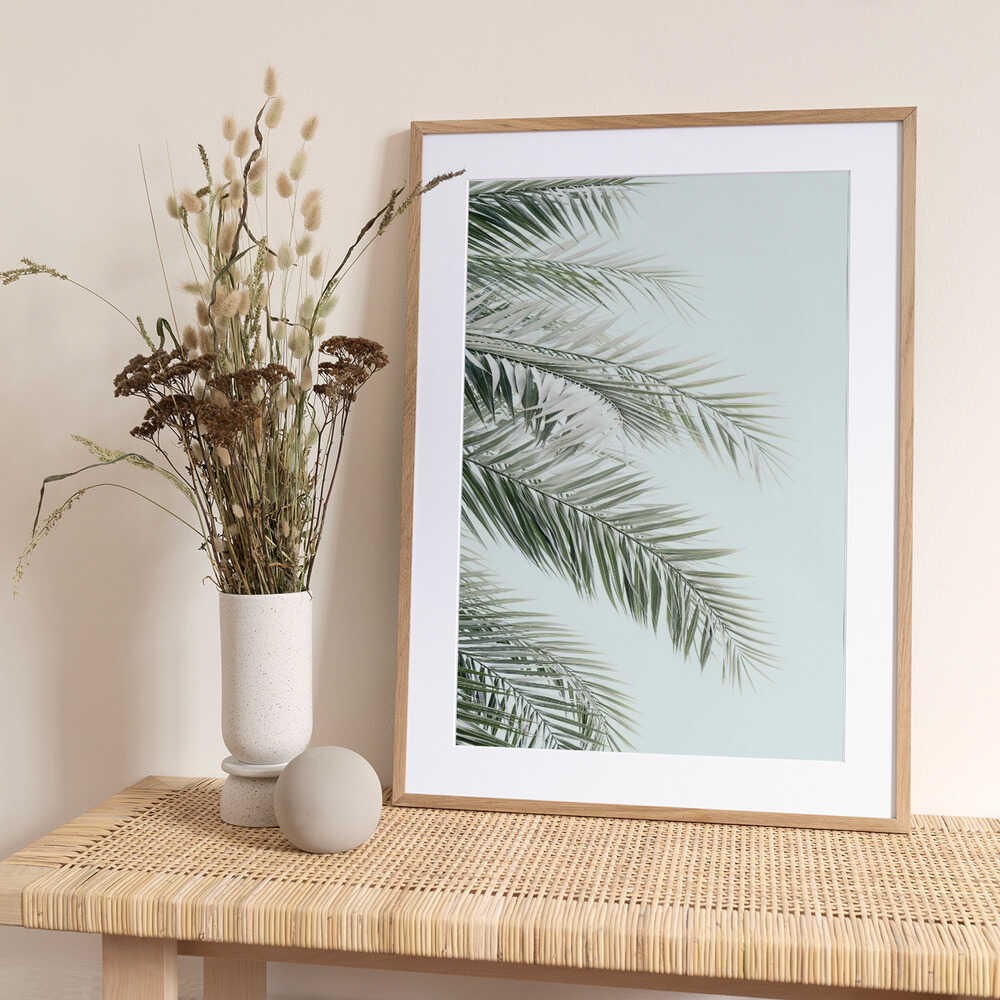 Blue Palms - Art Print by Kathrin Pienaar
