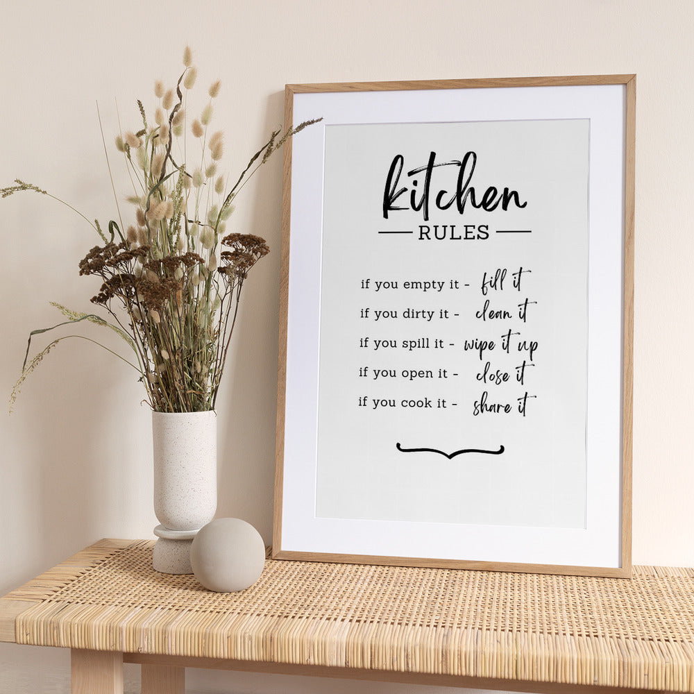 Kitchen Rules - Art Print by Kristina N. - SoulArt Shop