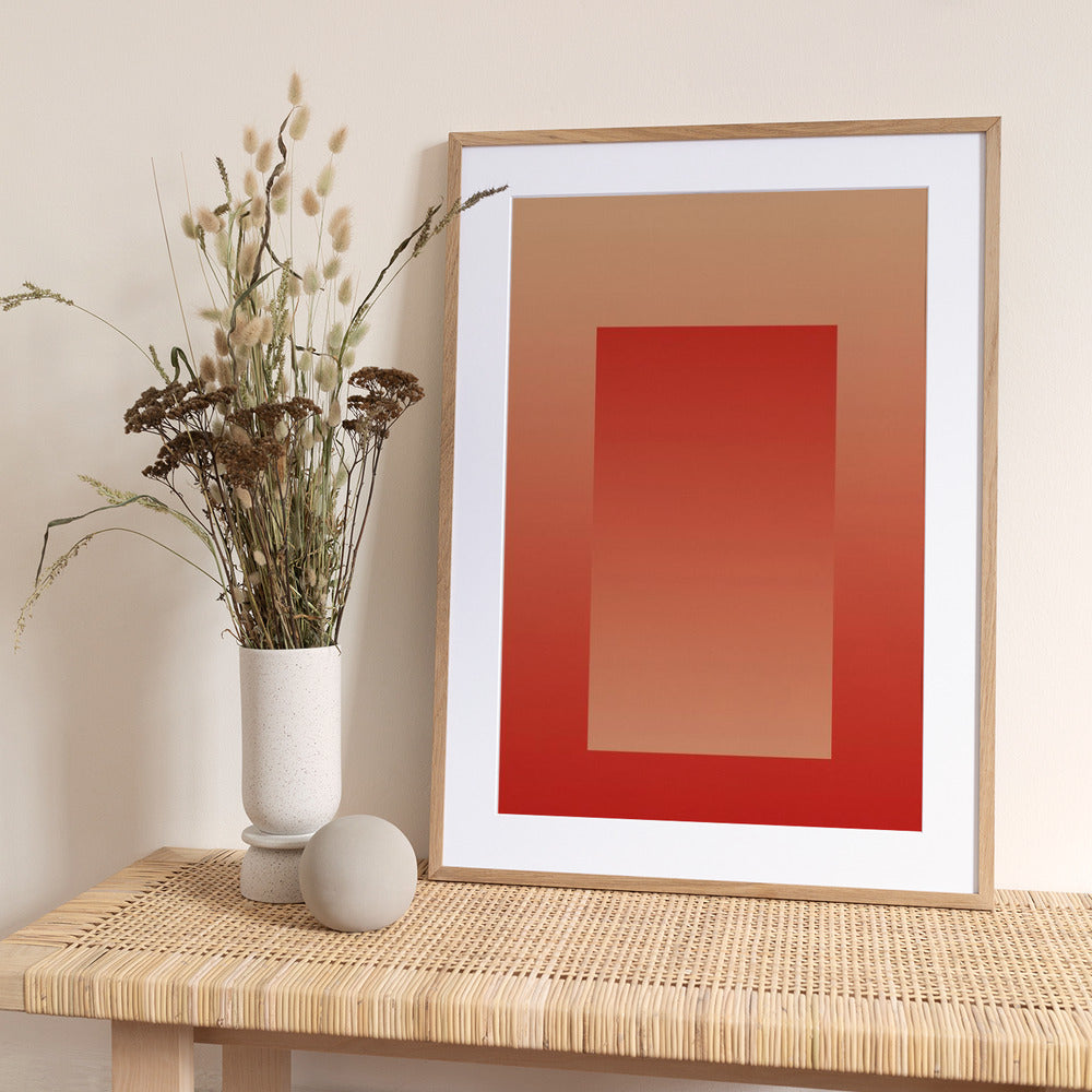 Red Gradient Portal - Art Print by THE MIUUS STUDIO