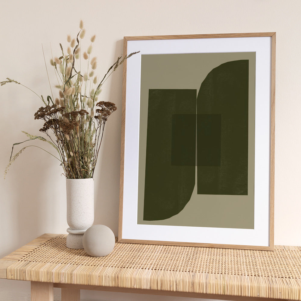 Dark Geometric Forms - Art Print by THE MIUUS STUDIO