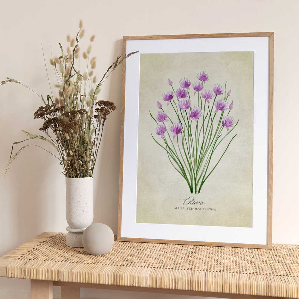 Chives vintage - Art Print by Rosana Laiz Blursbyai