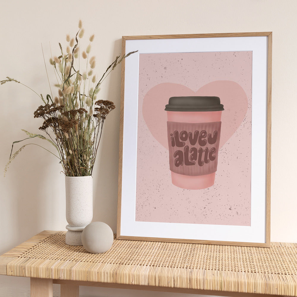 Love you a Latte - Art Print by Aminah Eleonora