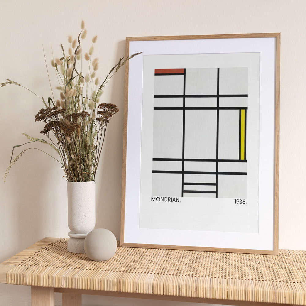 Composition in White, Red, and Yellow 1936 - Art Print by Piet Mondrian