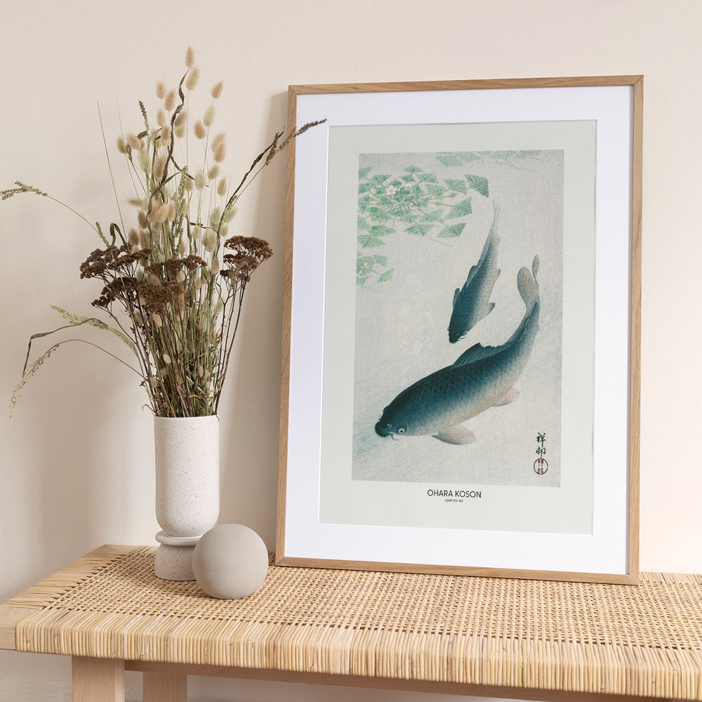 Carp Or Koi - Art Print by Ohara Koson