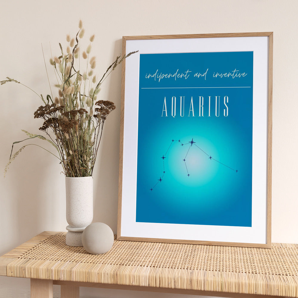Aquarius Zodiac Print Art - Art Print by Amélie